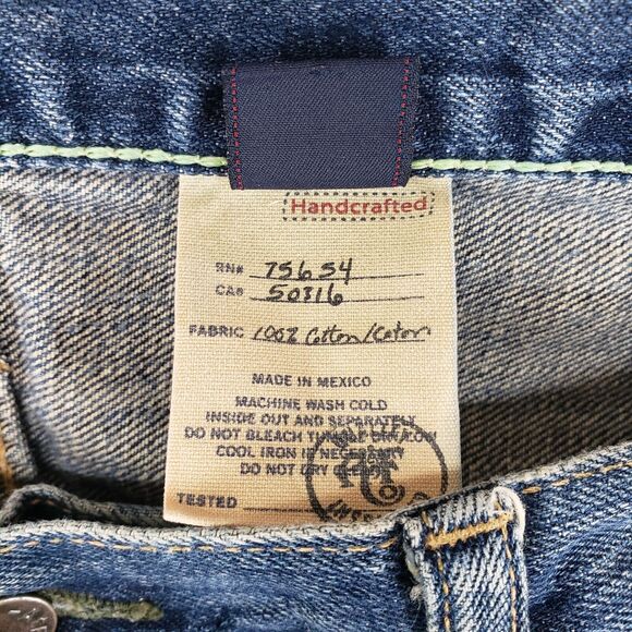 Vintage Abercrombie & Fitch Handcrafted Distressed Jeans Mens 34x32 Bleached y2k - Picture 3 of 9